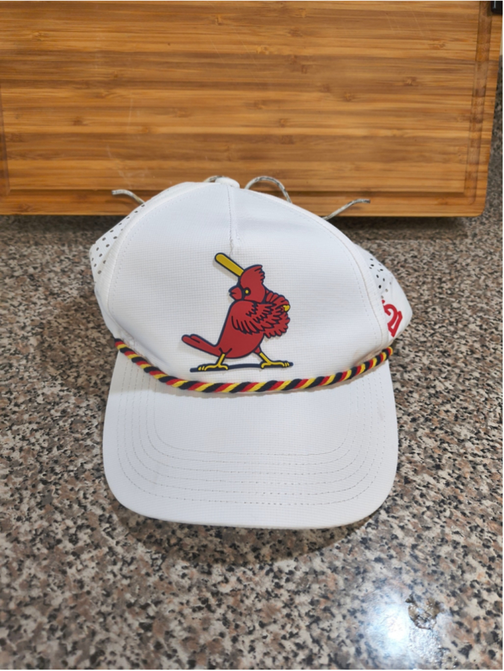 St. Louis Cardinals Bayer Promo Rope Hat White Perforated Snapback MLB Cap